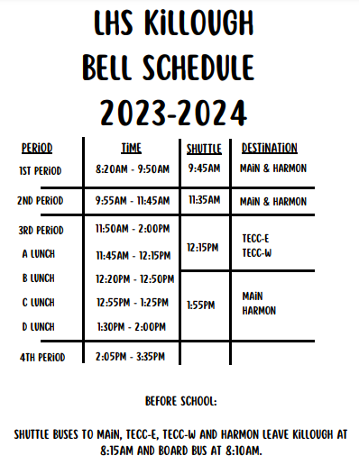 Bell Schedule